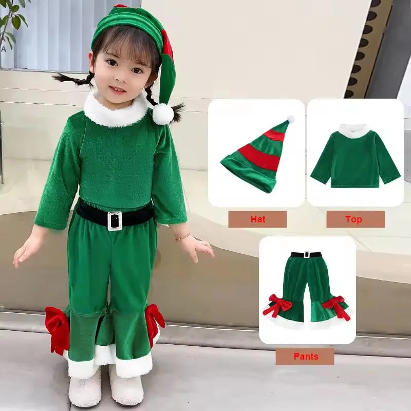 Velvet Santa Suits for Kids (Boys and Girls)