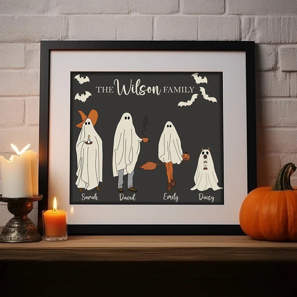 Personalized Ghost Family Portrait Poster