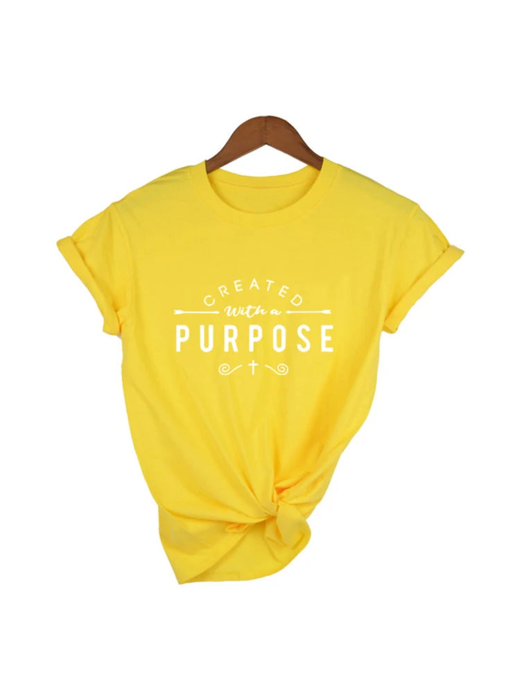 "Created With A Purpose" Cross T-Shirts