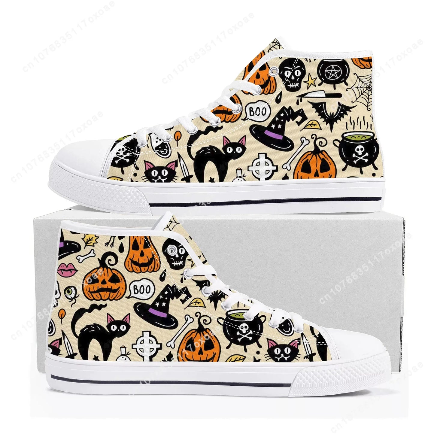 Halloween High Top Canvas Sneakers