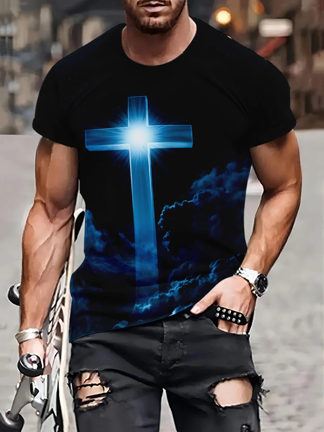 Casual Faith Split Color T-Shirt