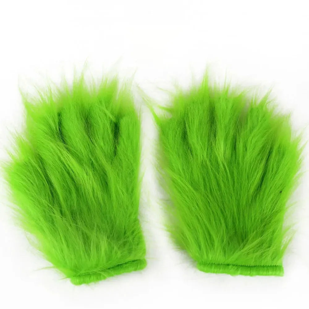 Grinch Christmas Gloves and Mask