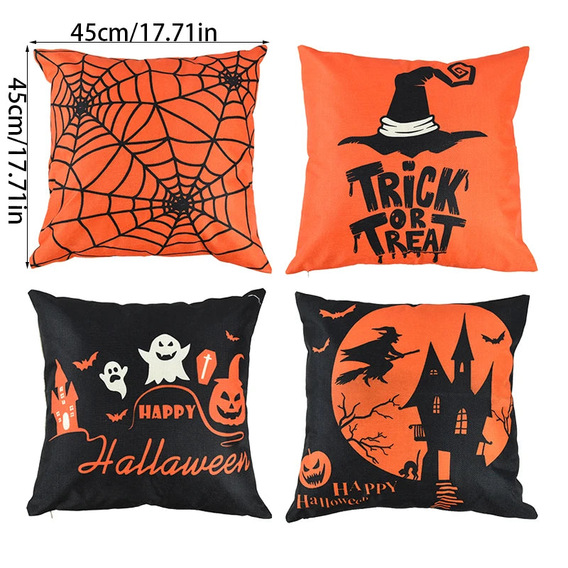 Halloween Pillowcases (4 Pcs)