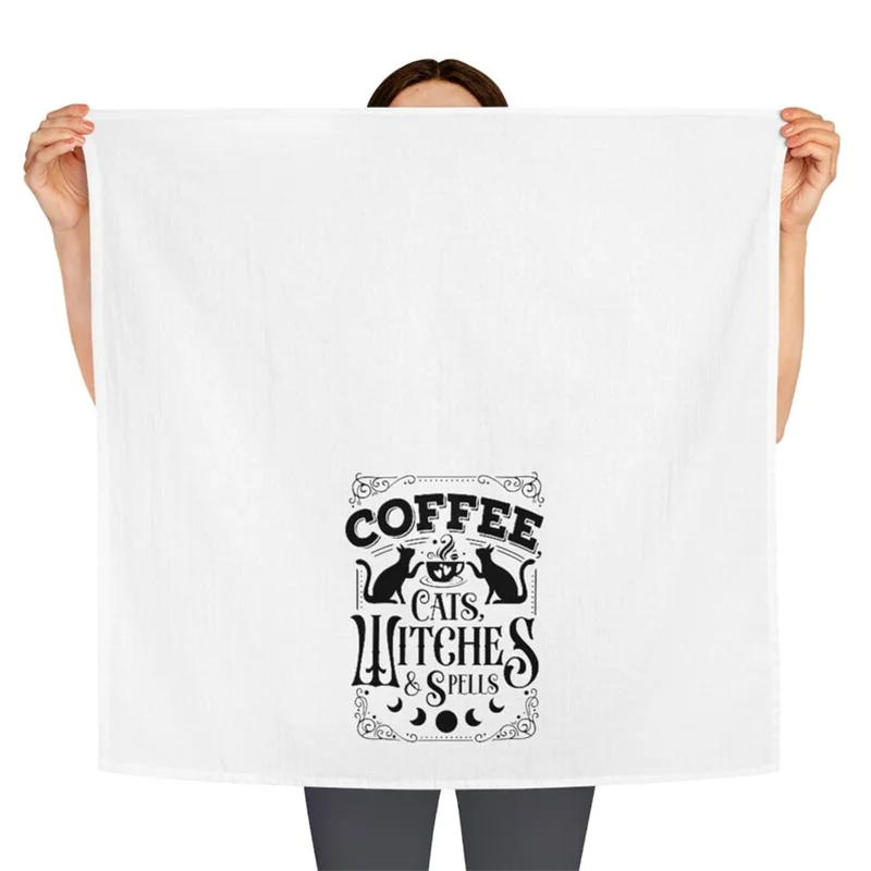 "Coffee, Cats, Witches & Spells" Kitchen Towels