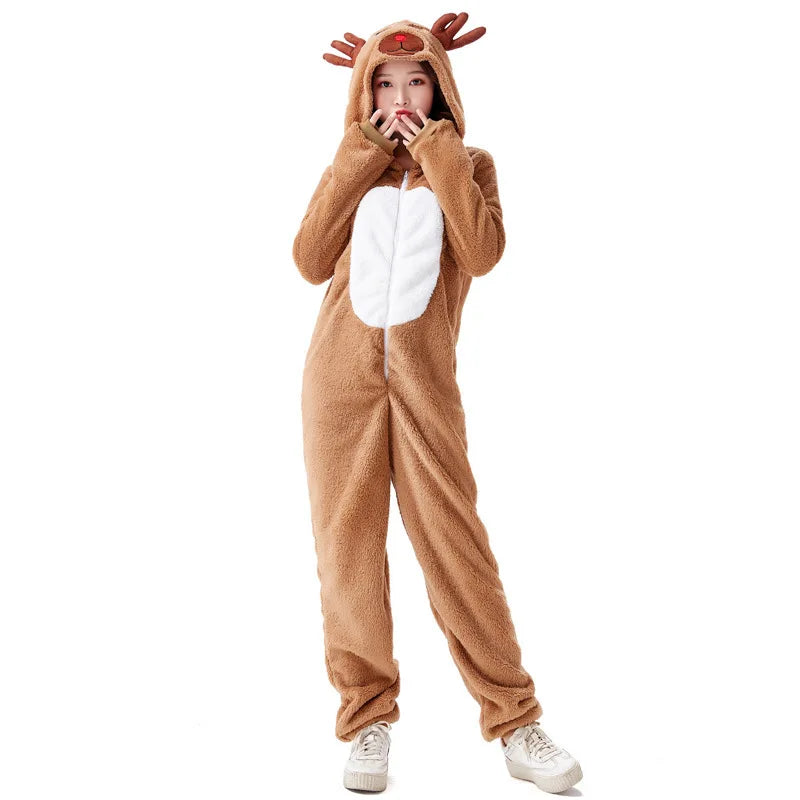 Reindeer One-piece Pajamas