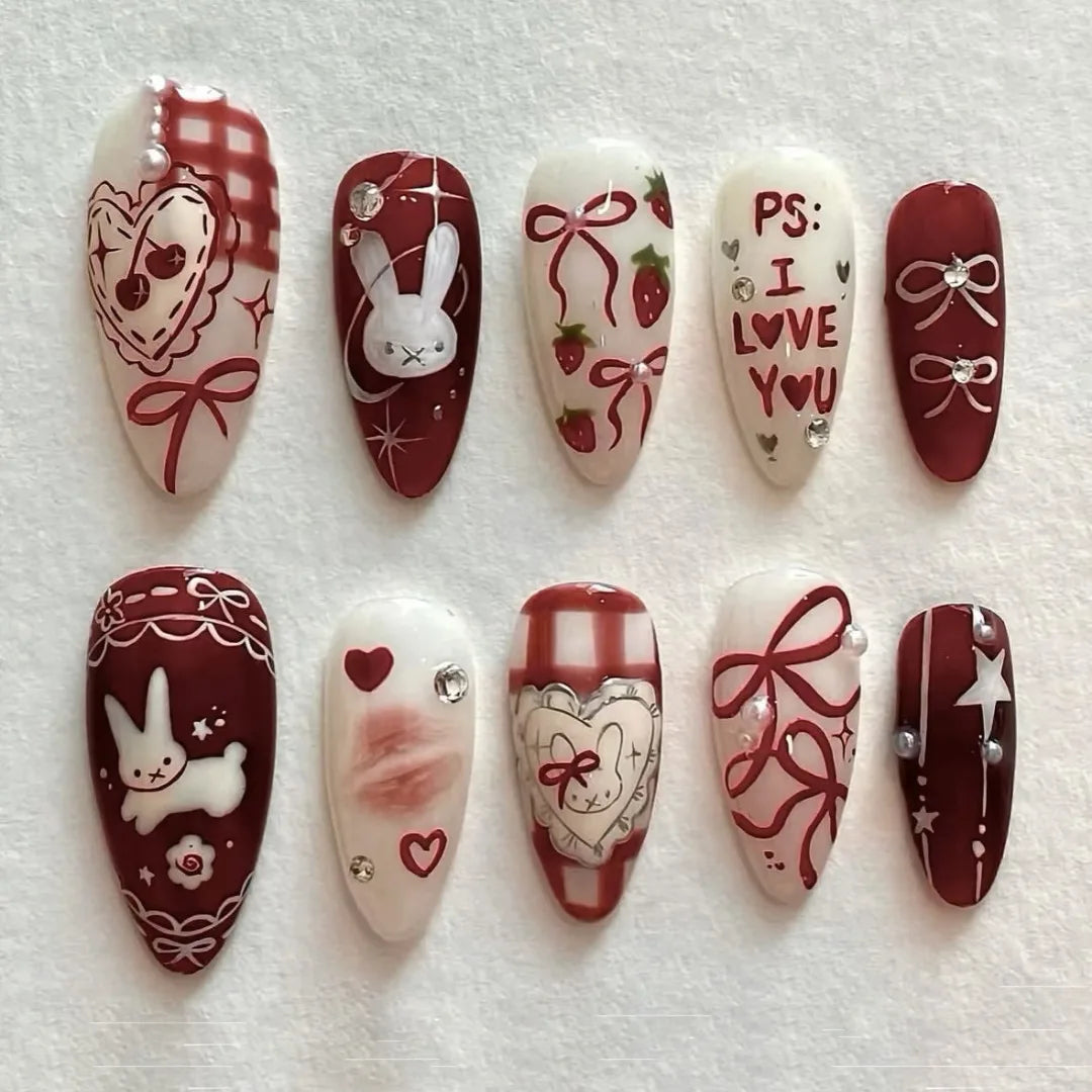 24pcs Christmas Press on Nails