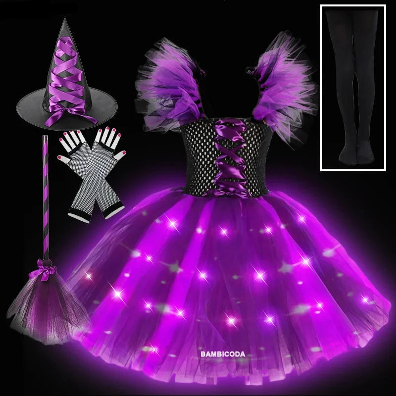 Sparkling Witch Dress Costume (with LED)