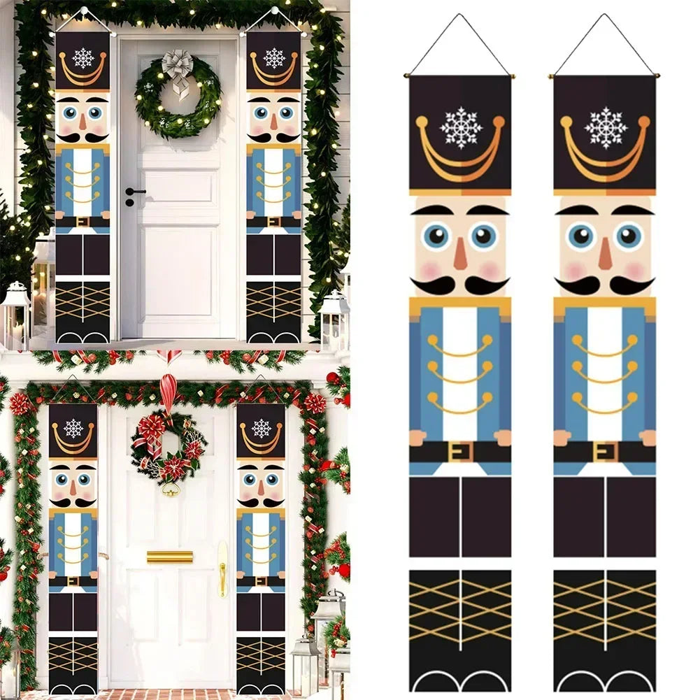 Nutcracker Christmas Banner Decoration Set