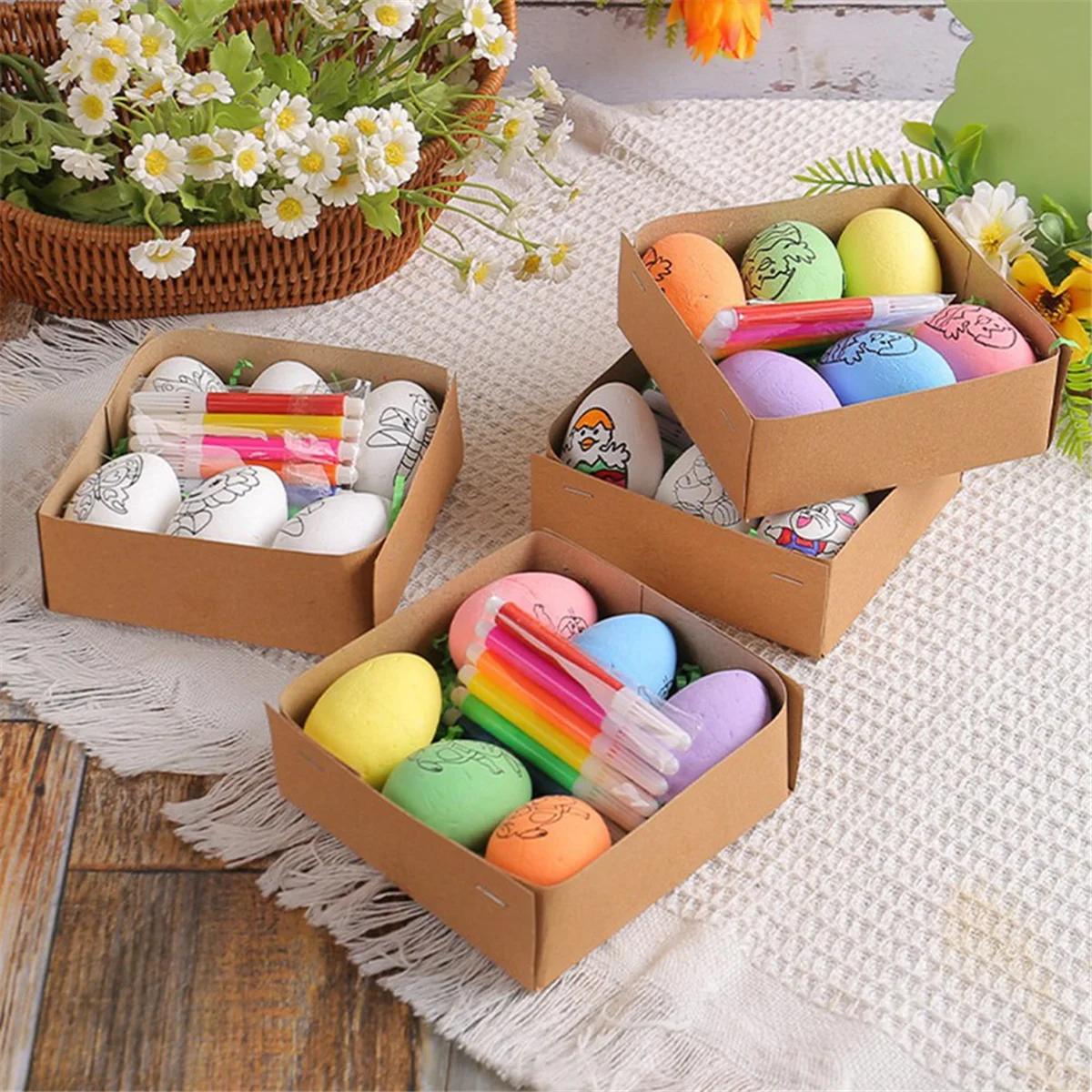 6-Piece DIY Hand-Painted Easter Egg Kit