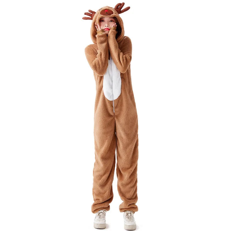 Reindeer One-piece Pajamas