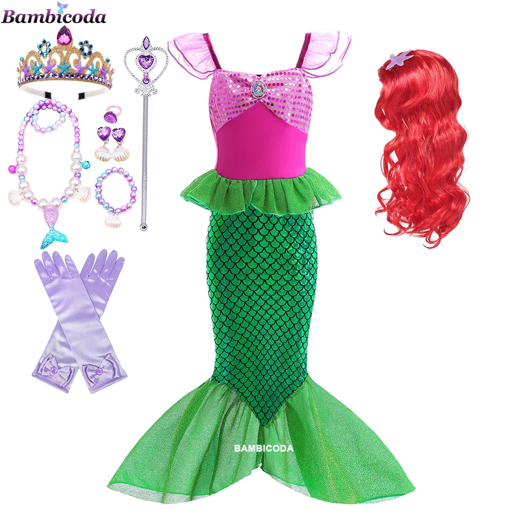Little Mermaid Ariel Princess Dress Costumes