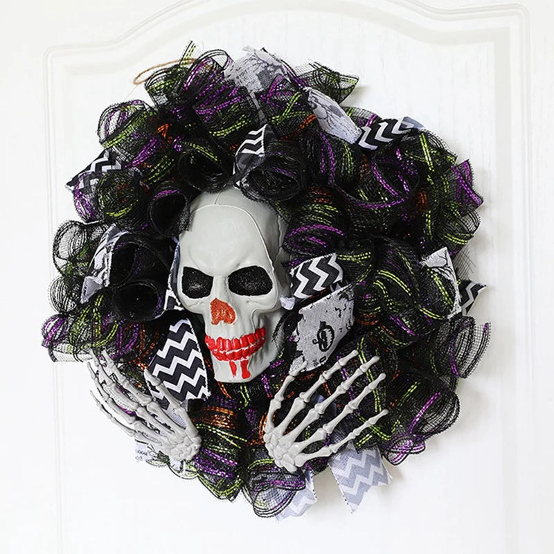 Halloween Skull Wreath