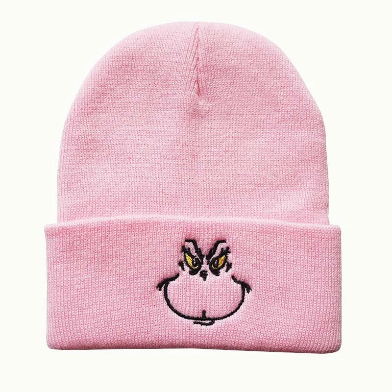 Embroidery Grinch Beanies