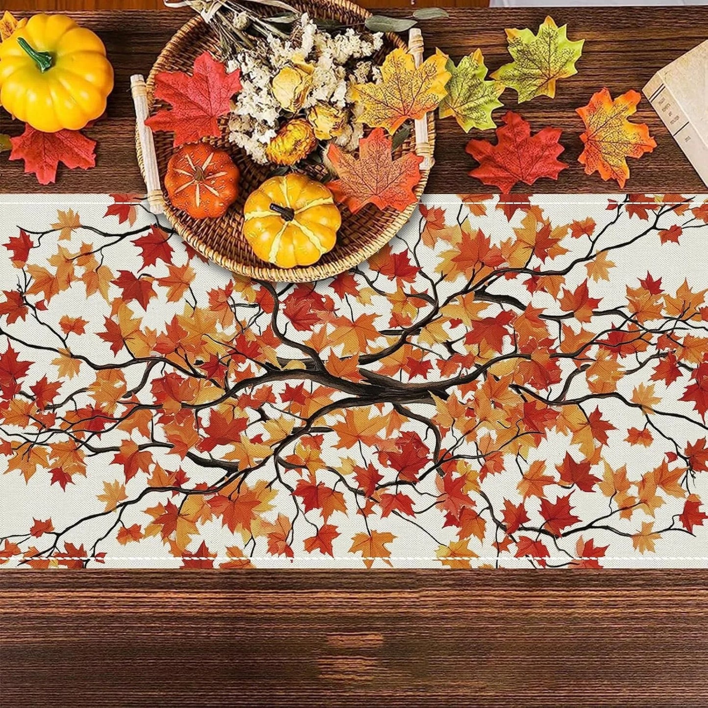 Maple Leaf Gratitude Tablecloth