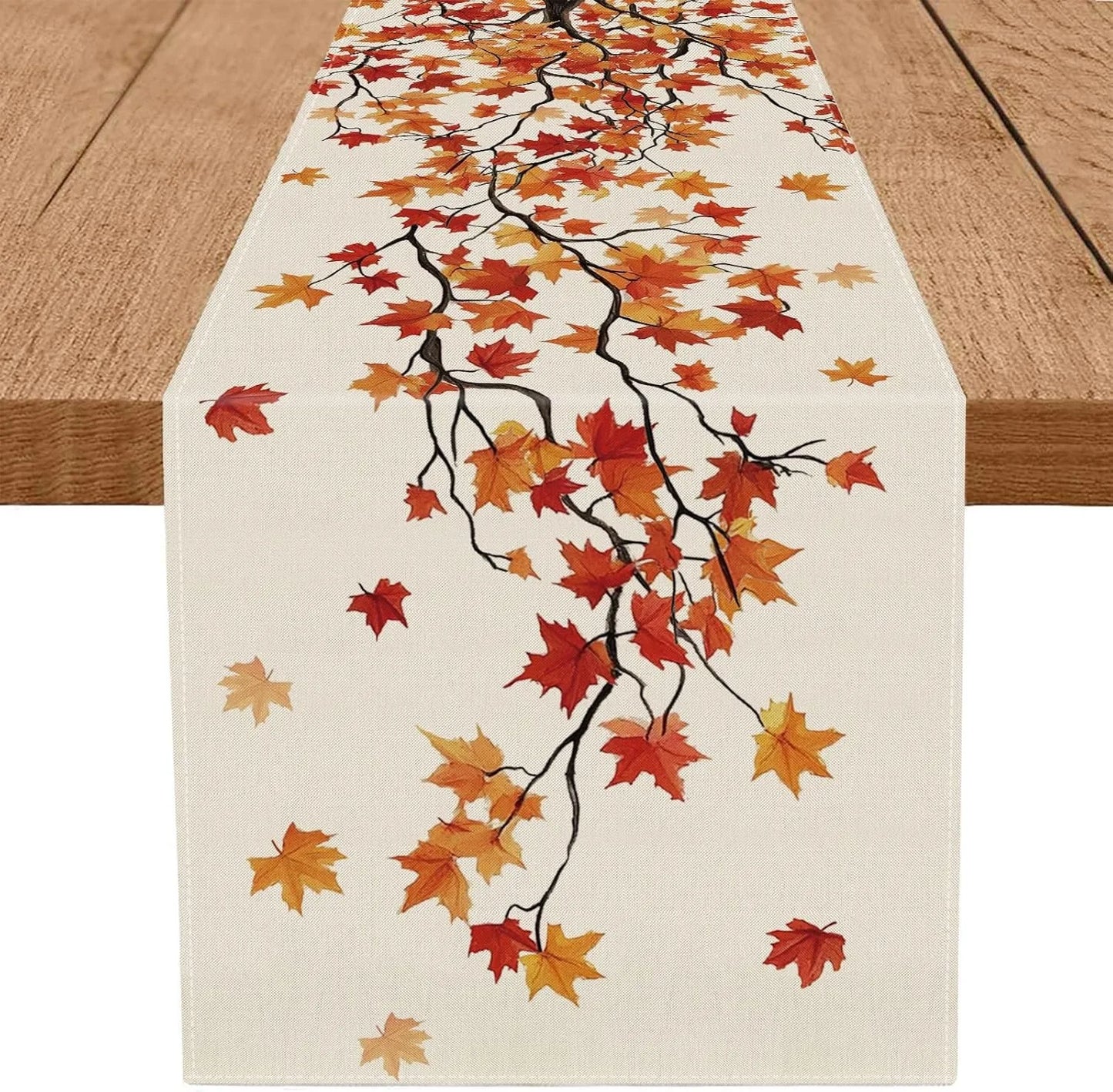Maple Leaf Gratitude Tablecloth