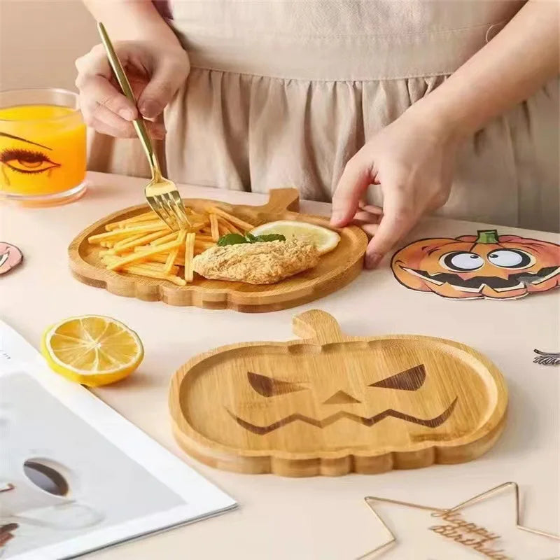 Pumpkin or Ghost Wooden Tray