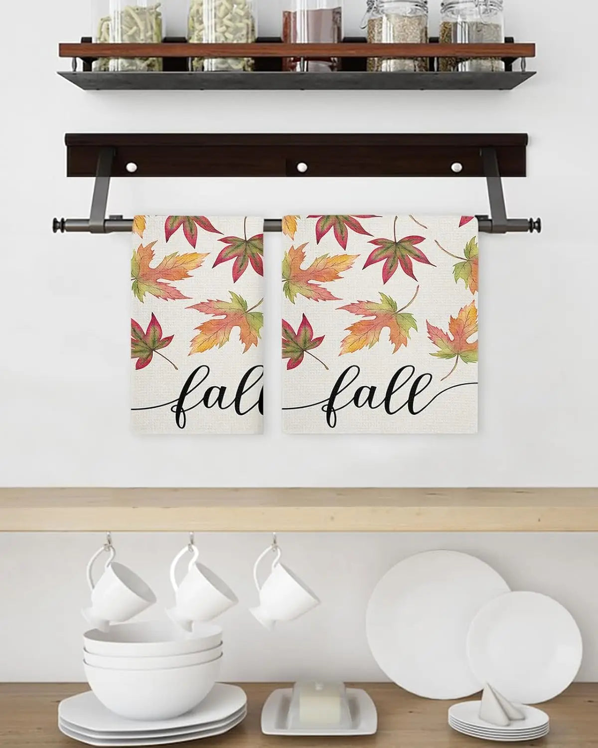 Autumn Maple Leaf Kitchen Dish Towels