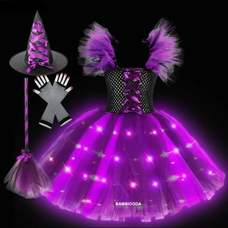 Sparkling Witch Dress Costume (with LED)