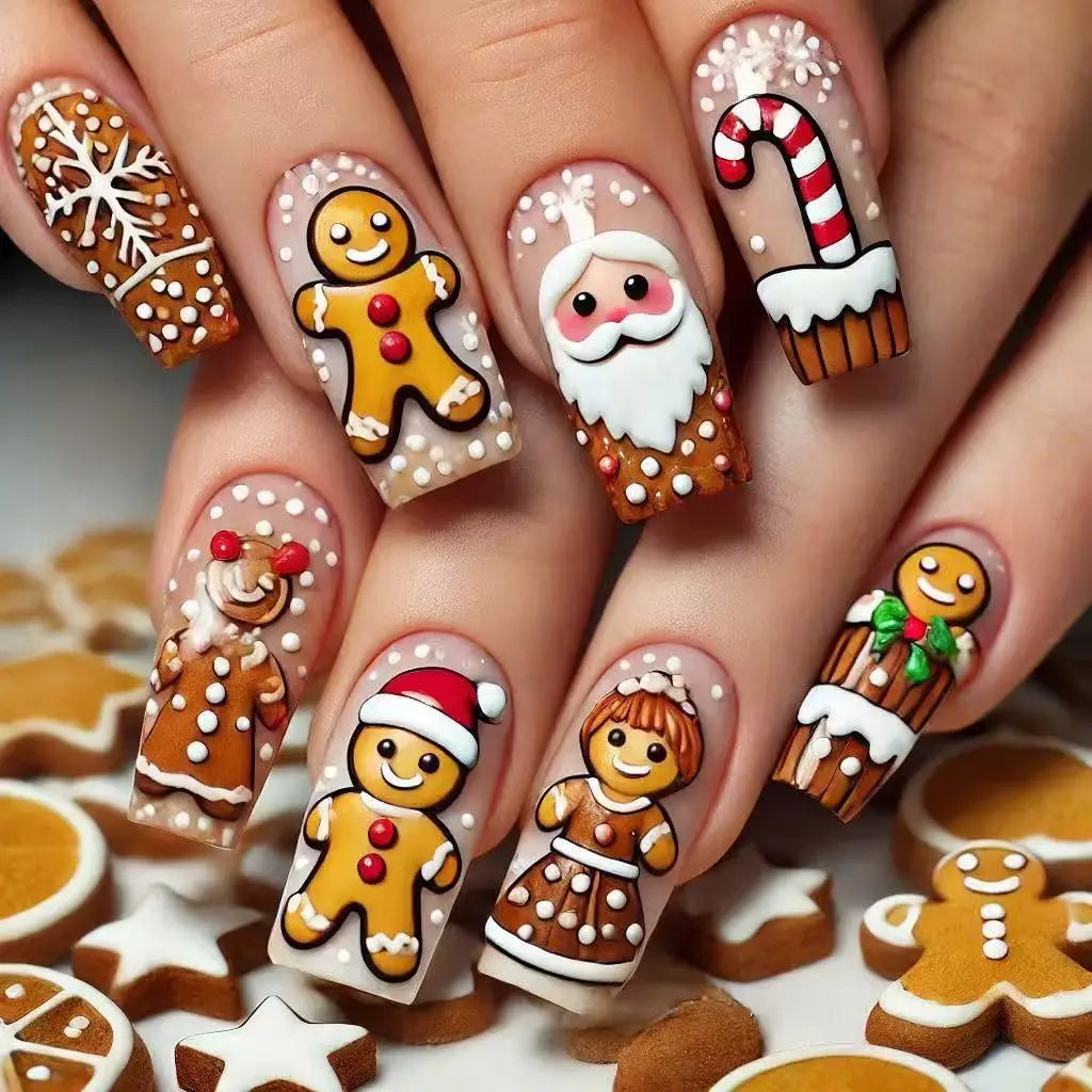 Christmas party nail art press on set