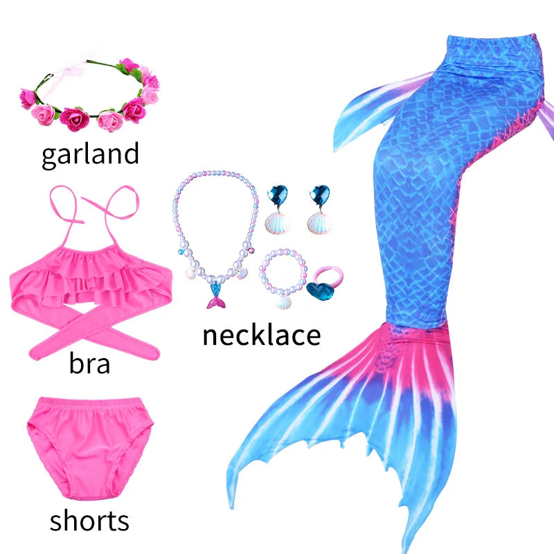 NEW Design 4Pcs 5Pcs/Set Kids Mermaid Tails