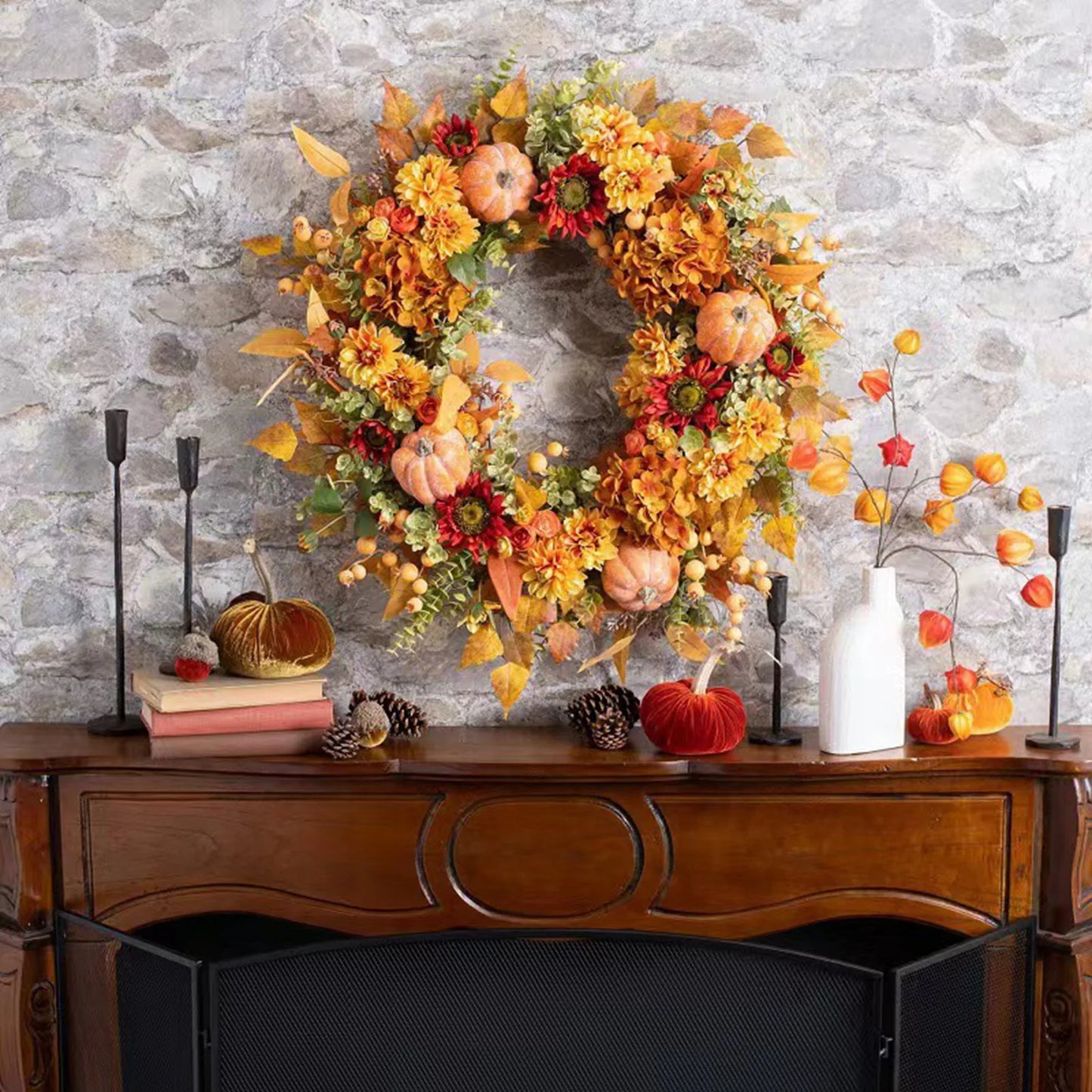 Festive Flower Wreath