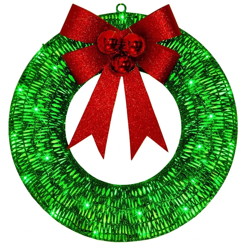 LED Lighted Christmas Wreath