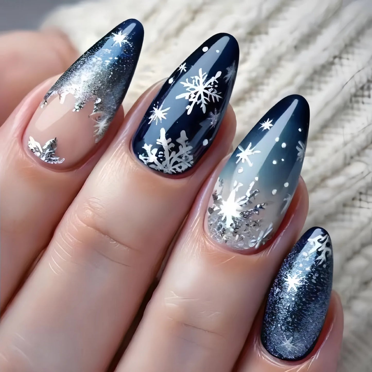 Christmas party nail art press on set