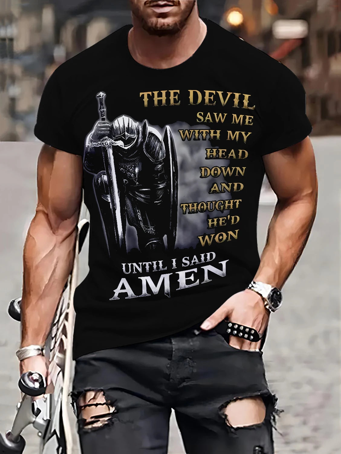 Casual Faith Split Color T-Shirt