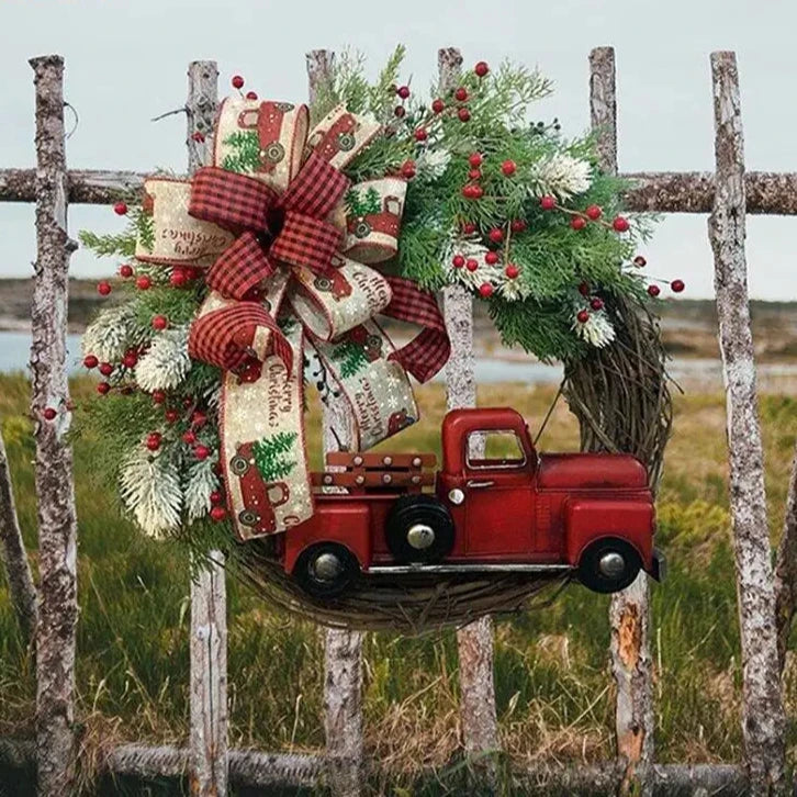 Old-Fashioned Mini Truck Wreath