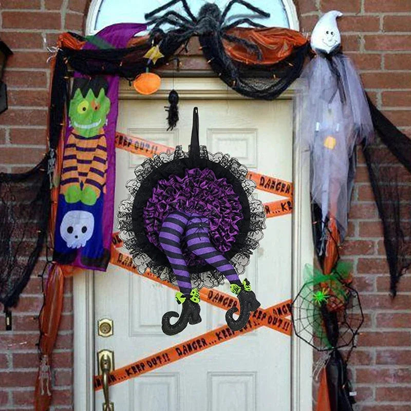 Witch Legs Door Wreath