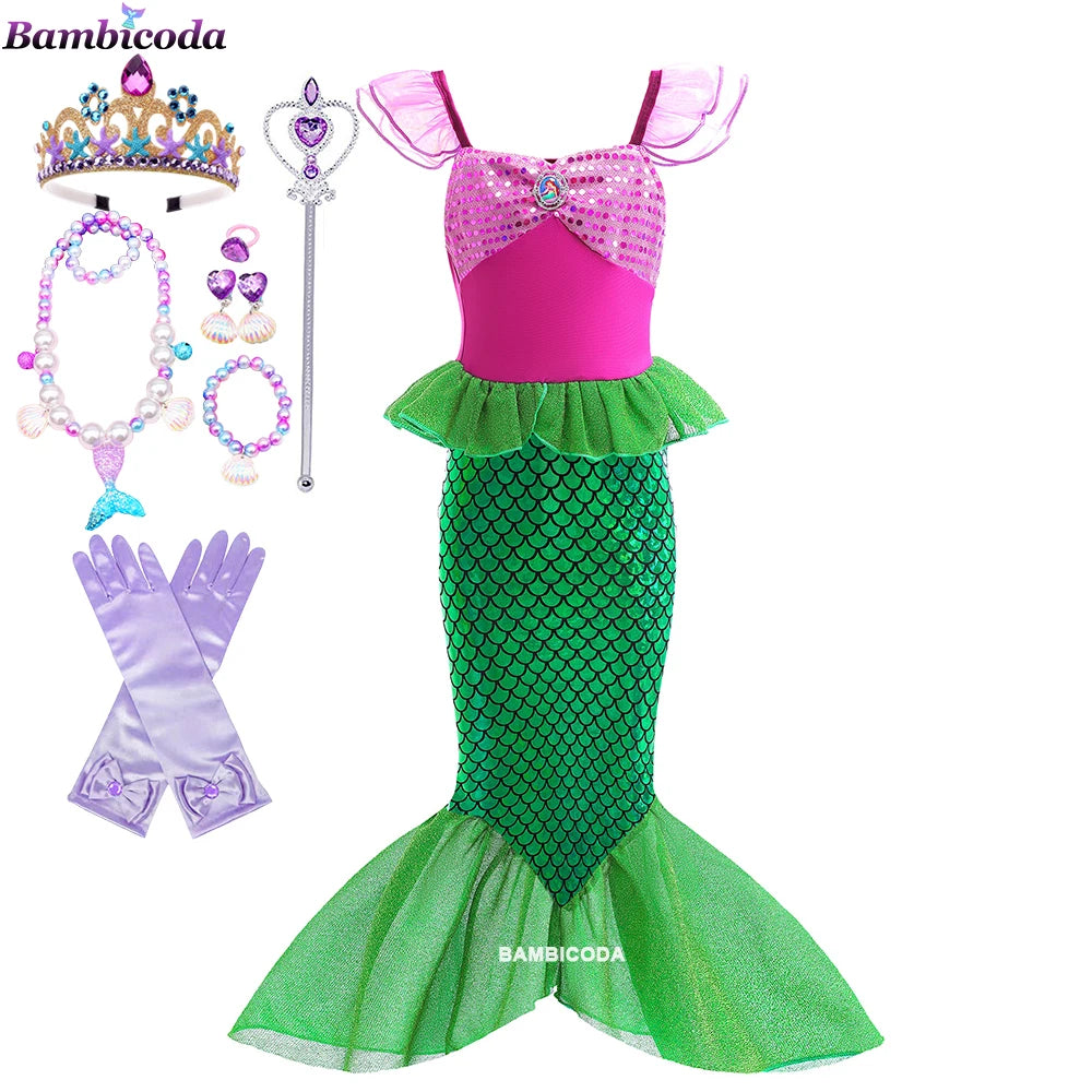 Little Mermaid Ariel Princess Dress Costumes