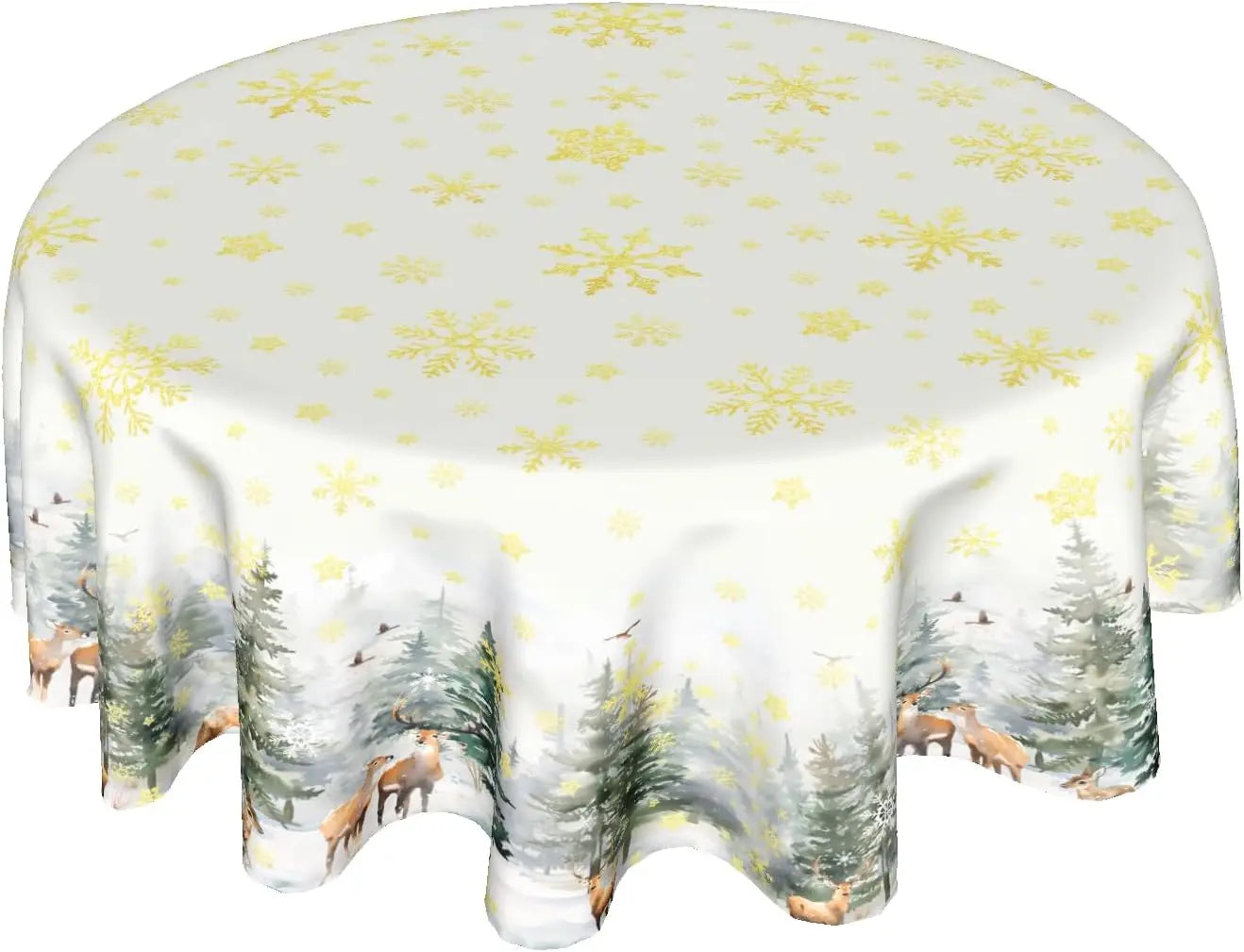 Merry Christmas Tablecloth Round