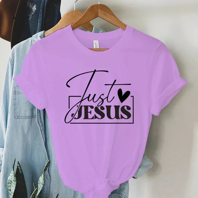 "Just Love Jesus" Faith Print T-Shirt