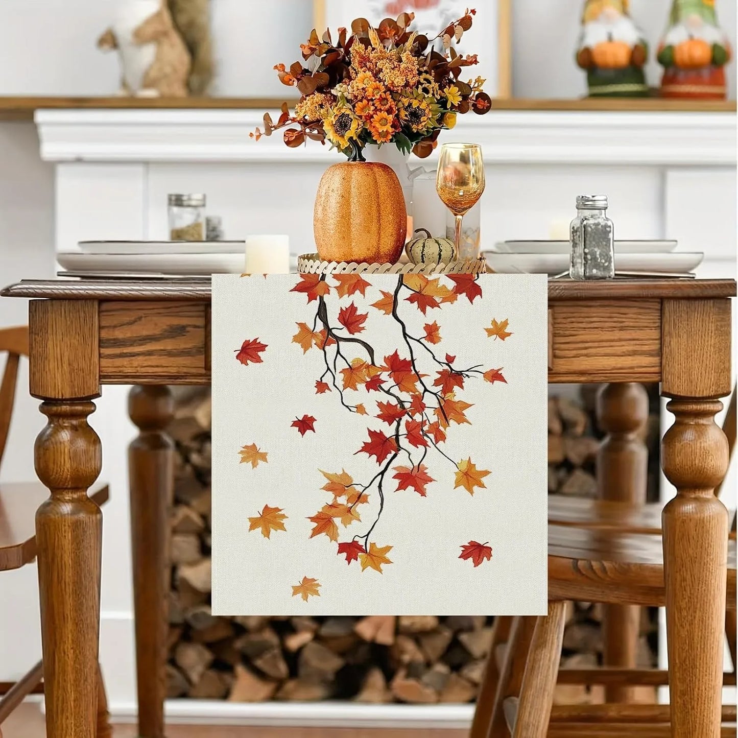 Maple Leaf Gratitude Tablecloth