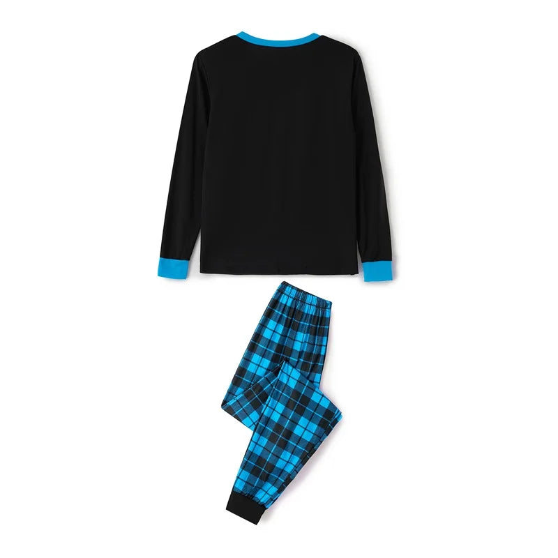 Reindeer Plaid Print Holiday Pajamas for Family
