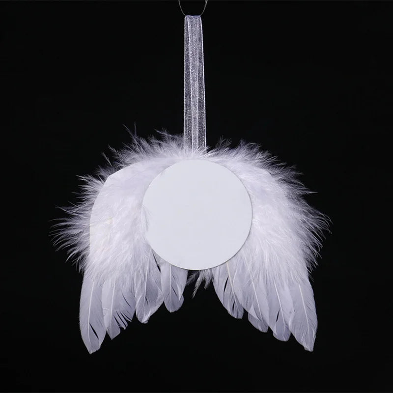 Personalised Christmas gift feather angel wings ornament