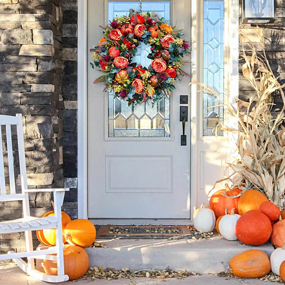 Autumn Harvest Reusable Farmhouse Wreath
