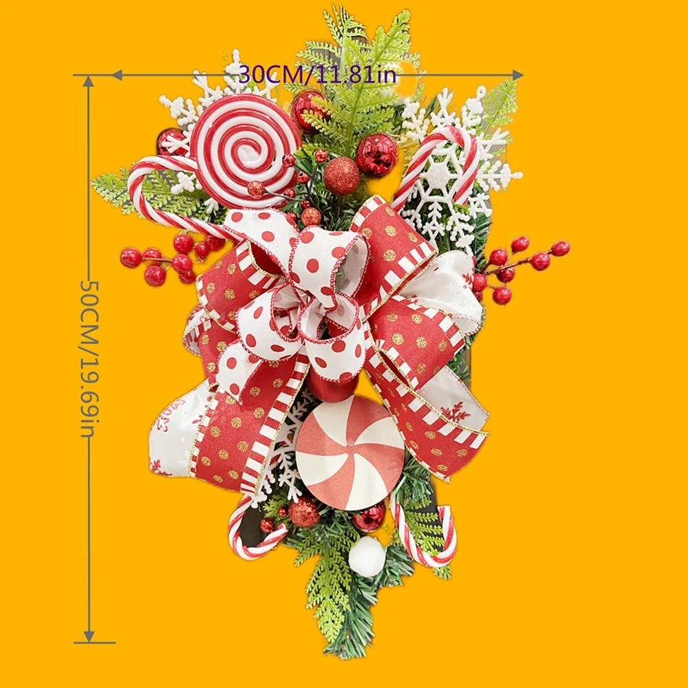Christmas Candy Upside Down Tree Garland Decoration