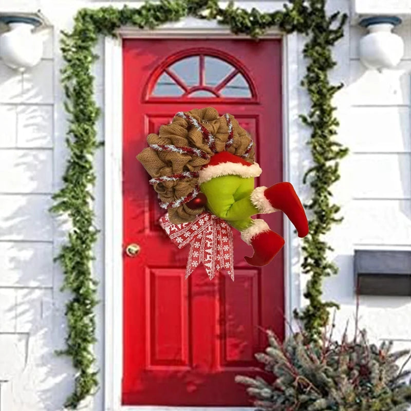 Grinch Burlap Wreath