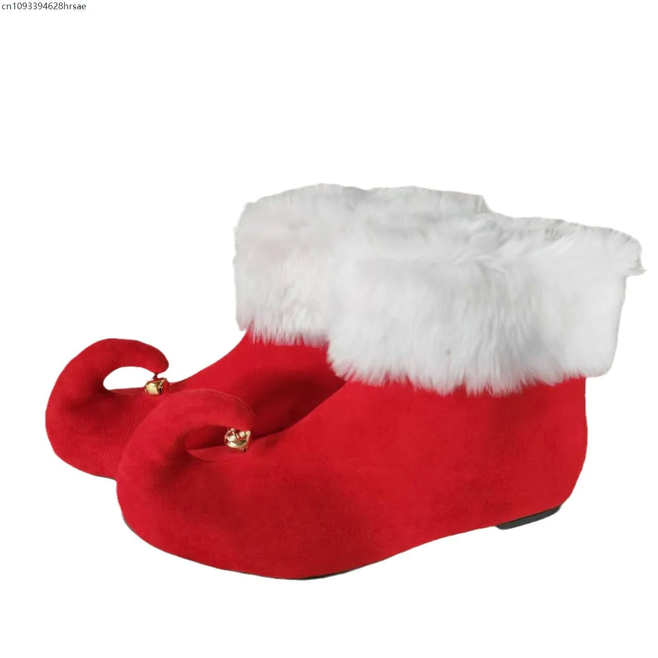 Christmas Suede Boots With Jingle Bells