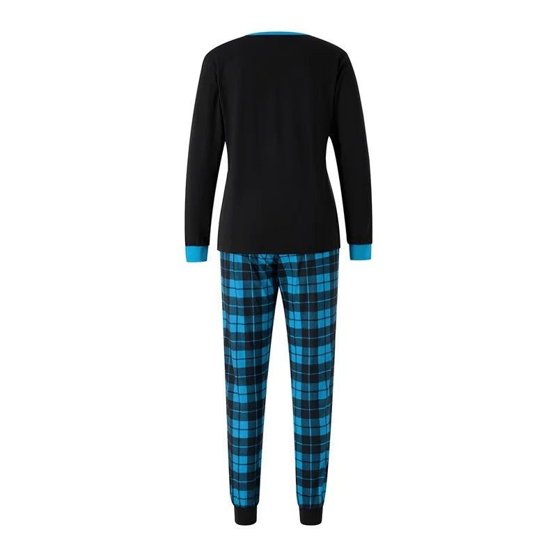 Reindeer Plaid Print Holiday Pajamas for Family