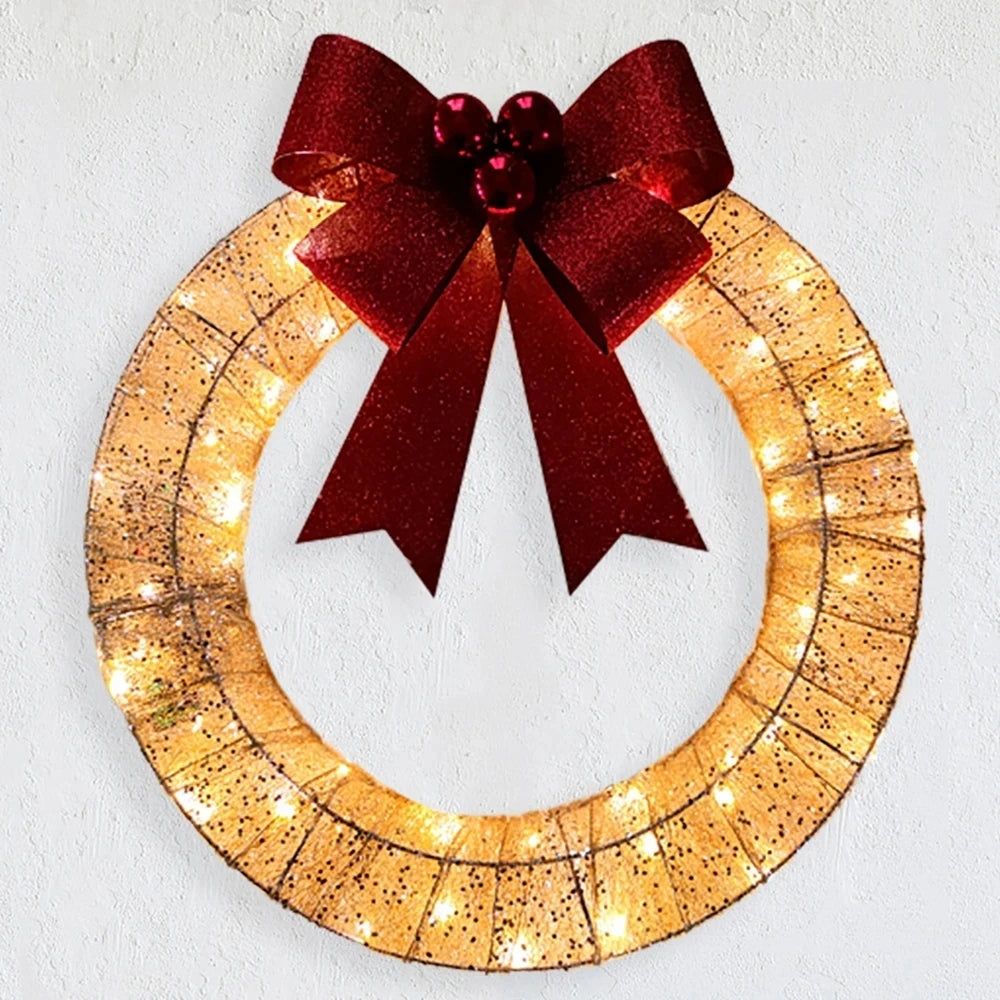 LED Lighted Christmas Wreath