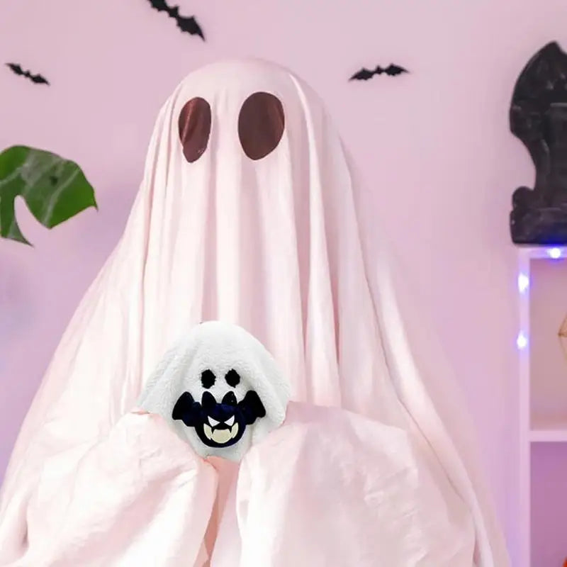 Halloween Gus The Ghost Pillow With Pumpkin
