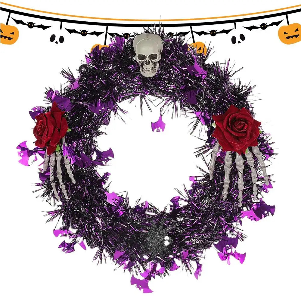 Creepy Skull & Hand Design Wreath