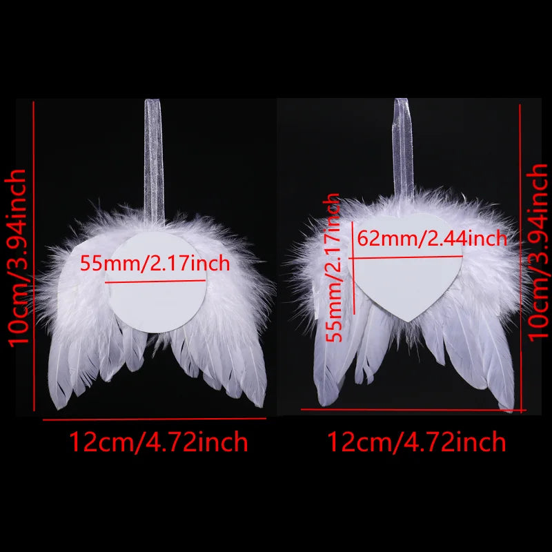 Personalised Christmas gift feather angel wings ornament
