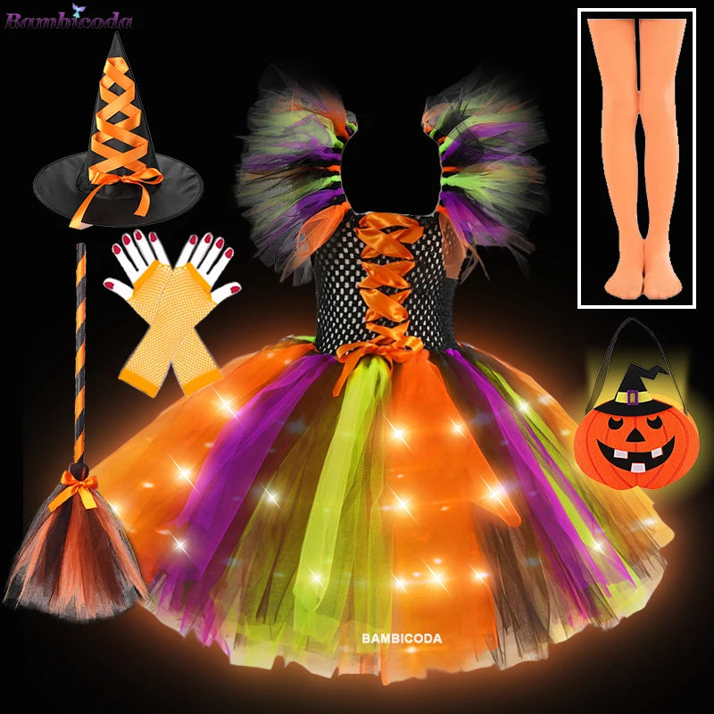 Sparkling Witch Dress Costume (with LED)