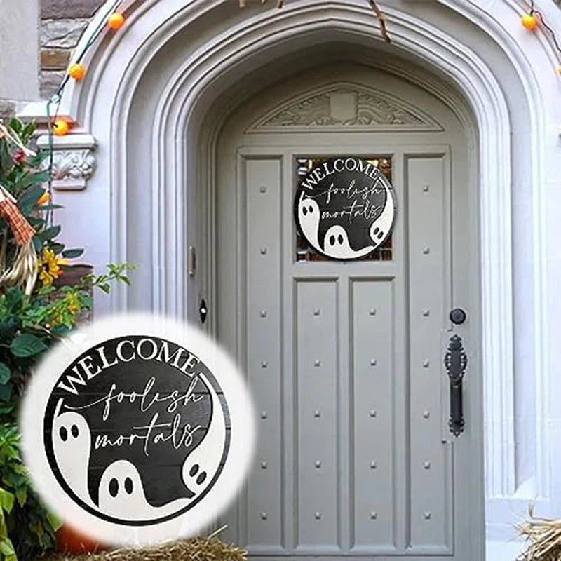 Wooden Ghost Wreath