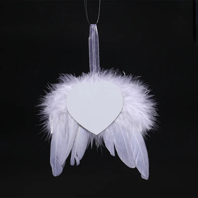 Personalised Christmas gift feather angel wings ornament
