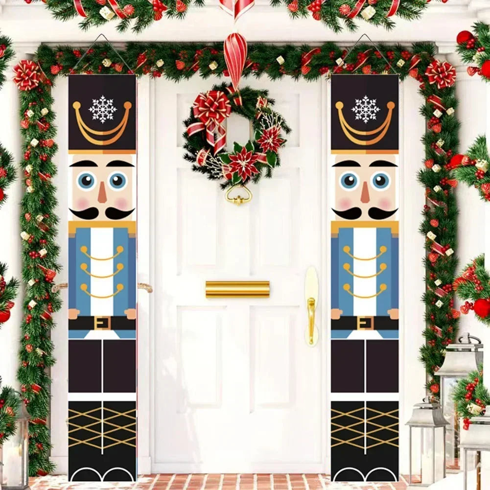 Nutcracker Christmas Banner Decoration Set