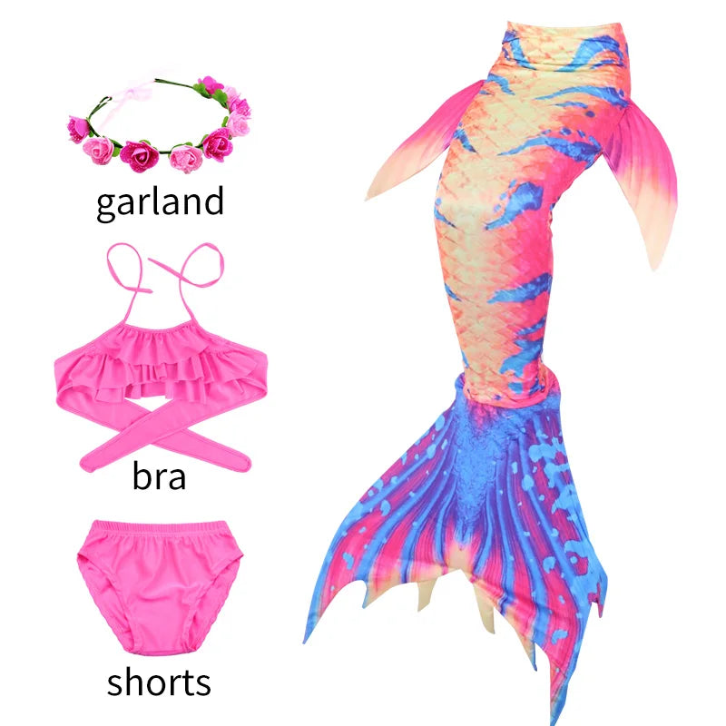 NEW Design 4Pcs 5Pcs/Set Kids Mermaid Tails